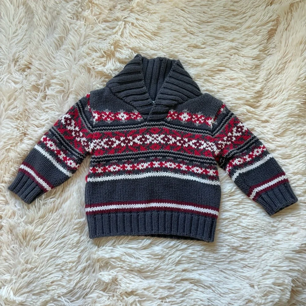 The Children’s Place Pullover Cowl Neck Knit Holiday Sweater
